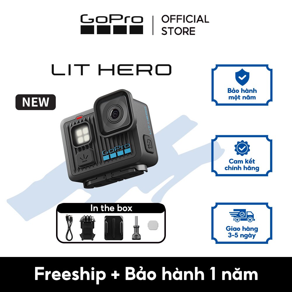 [MỚI] GoPro LIT HERO - Camera hành động chống nước mini, video 4K30/25, ảnh 12MP, chống nước đến 5m | Shopee Việt Nam