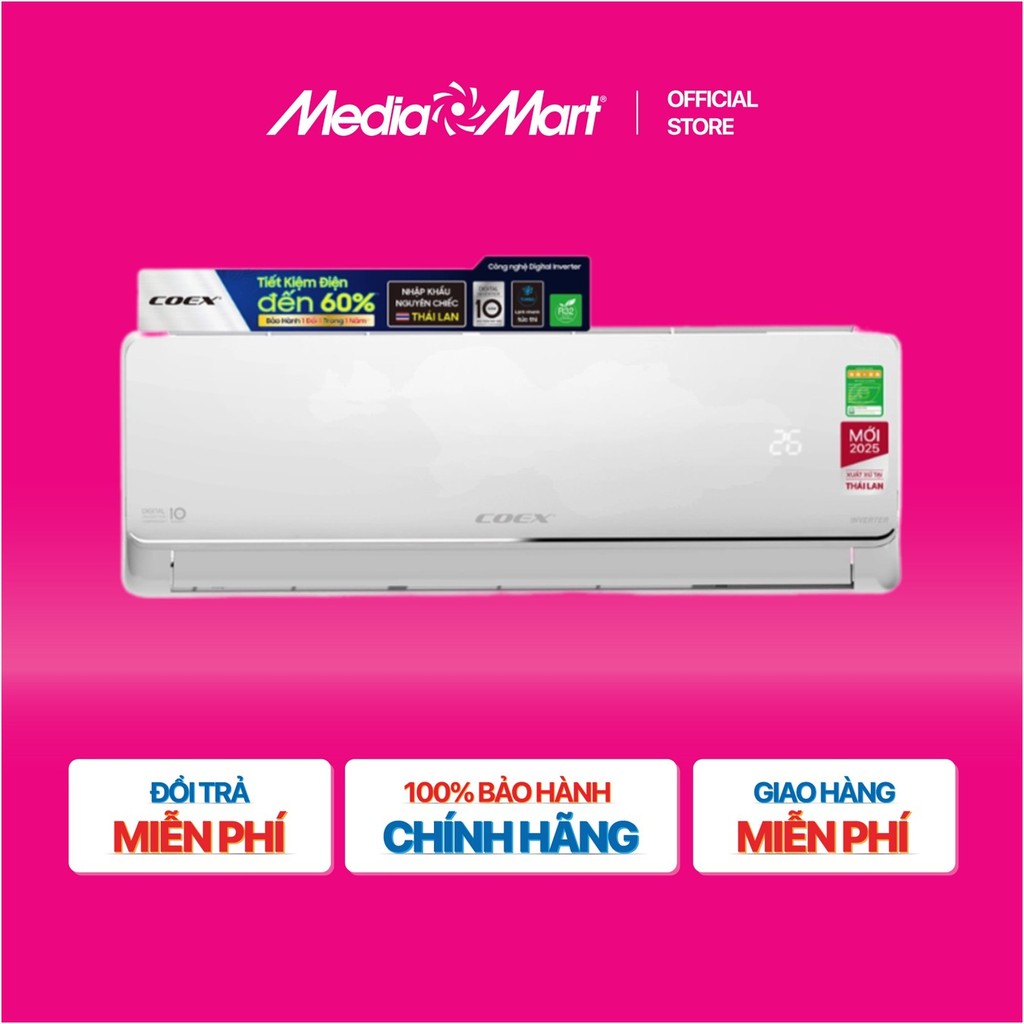 [MediaMart ONLINE-Ship 0đ] Điều hòa Coex 1 chiều Inverter 1.5HP-12000BTU CA-12IN35 | Shopee Việt Nam