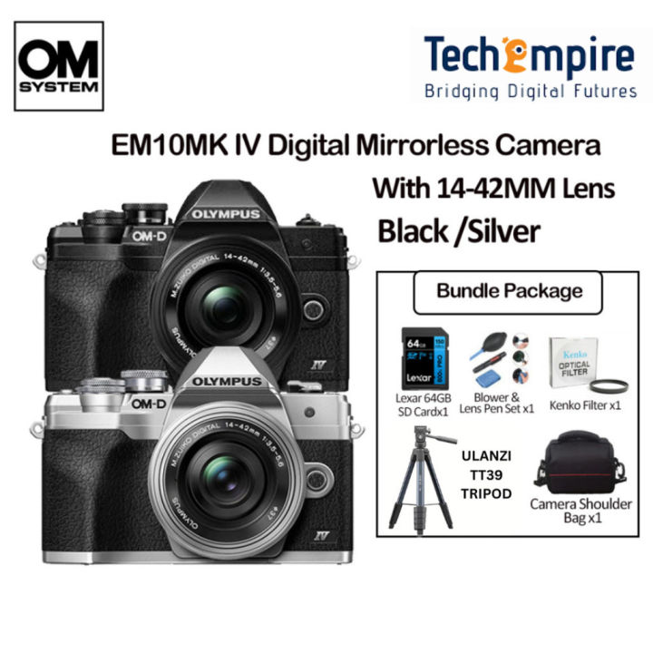 Olympus Digital Mirrorless Camera OMD EM10 MKIV / OM-D E-M10 Mark IV / Mark 4 14-42mm (Original Olympus Warranty)