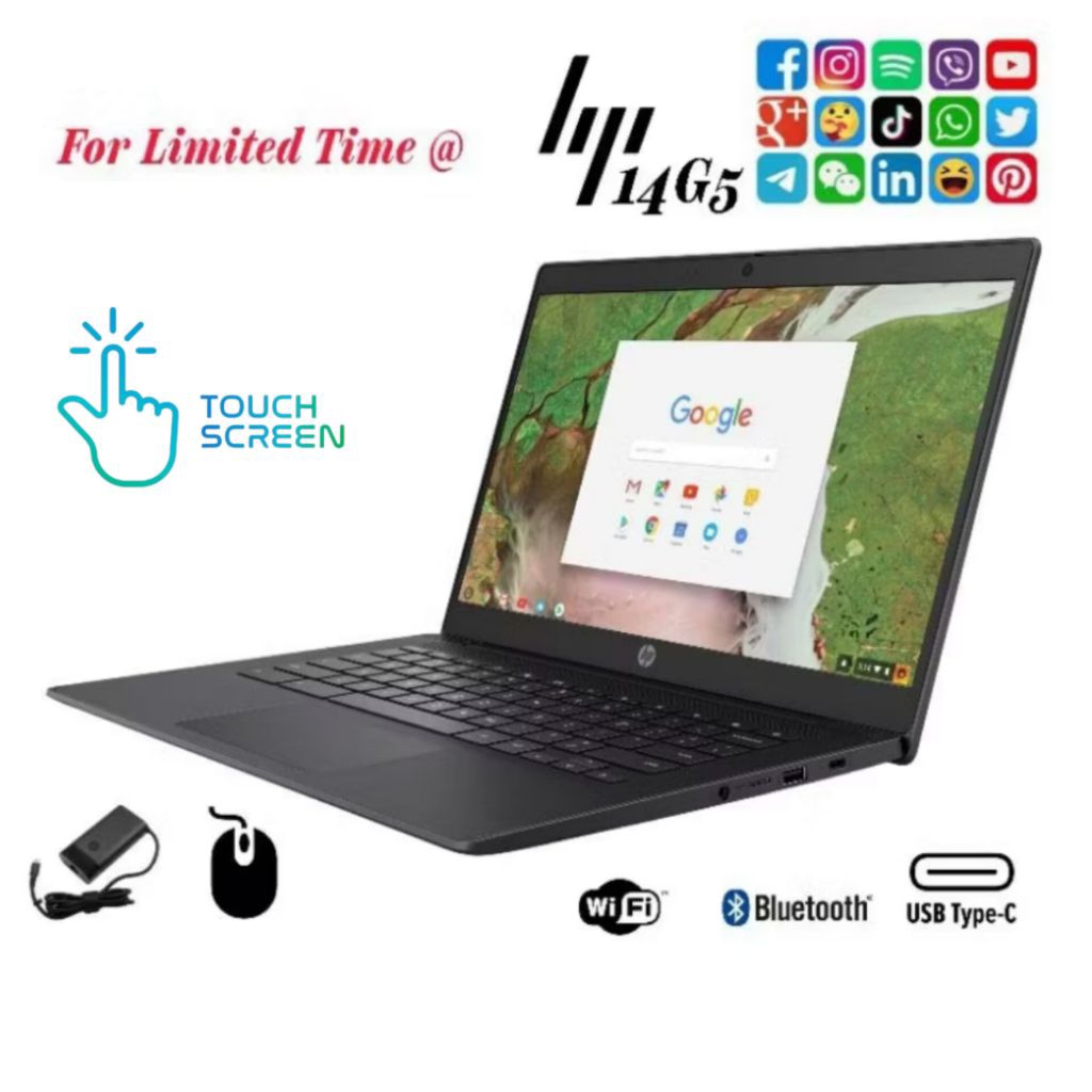 Smart Buy HP 14 G5 Chromebook 14" HD Display 8GB RAM, 32GB SSD with Intel HD Graphics | Shopee Malaysia