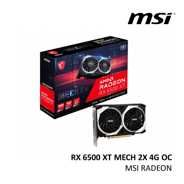MSI Radeon RX 6500 XT MECH 2X 4G OC GRAPHIC CARD | Lazada Malaysia