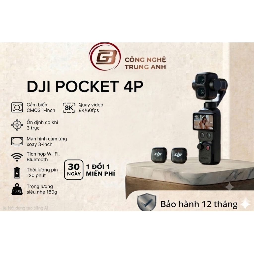 Camera DJI Osmo Pocket 4P Chính Hãng - Camera Gimbal 3 Trục Camera Kép AI - Quay 4K/240fps - Bộ Nhớ 103G - BH 12 Tháng | Shopee Việt Nam