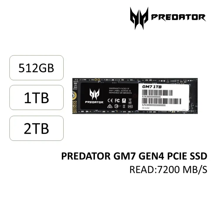 PREDATOR GM7 (512GB/1TB/2TB) NVME PCIe GEN4 SSD M.2 2280 | Lazada Malaysia