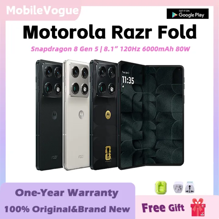 Motorola Razr Fold Phone | Snapdragon 8 Gen 5 | 8.1inch 120Hz LTPO P-OLED Screen | 6000mAh 80W Fast Charging | 联想moto razr Fold | Lazada Malaysia