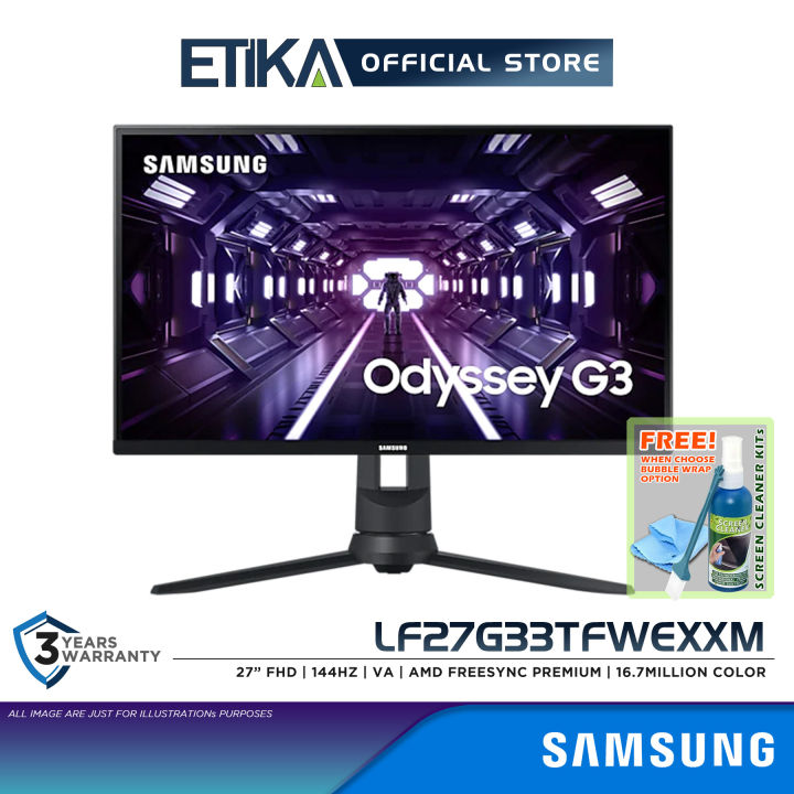 Samsung Odyssey G3 LF27G33TFWEXXM 27" VA FHD 144Hz FreeSync Premium Gaming Monitor (Adjustable Stand and Vesa Mount) | Lazada Malaysia