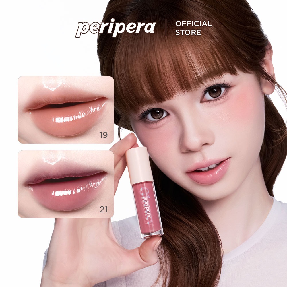 [PERIPERA - MÀU MỚI] | Ink Glasting Lip Gloss 4.5ml (Môi đầy đặn, Không dính, Đầu cỡ lớn, Thuần chay) | Shopee Việt Nam