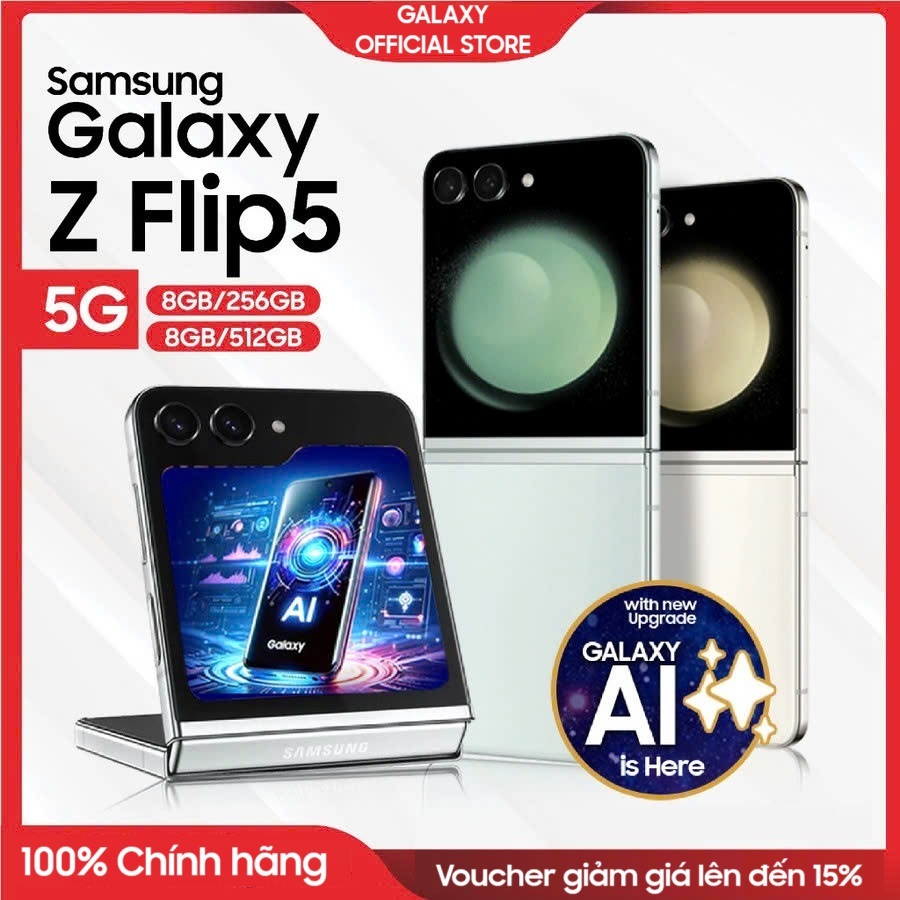 FLIP5 - Điện thoại Samsung Galaxy Z FLIP 5 5G 256GB/512GB - Galaxy AI - Hàng Chính hãng | Shopee Việt Nam