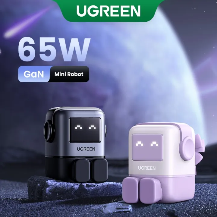 UGREEN UNO RobotGaN 65W / GaN USB C USB A Type C Type A Nexode / Triple (3) Ports Fast Phone UK Charger