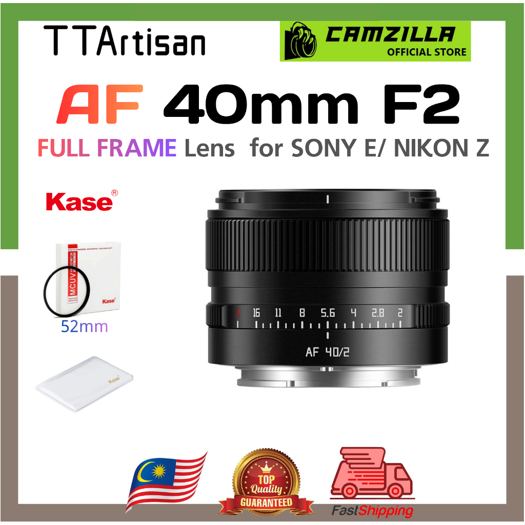 TTArtisan 40mm F2 Lens, AF 40mm f/2 E Full Frame Auto Focus Lens for Sony Cameras (SONY E-Mount / NIKON Z-Mount) | Shopee Malaysia