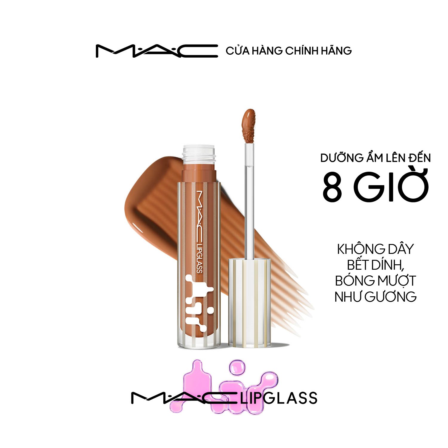 Son bóng không dính MAC Lipglass Air | Công thức dưỡng ẩm mỏng nhẹ cho đôi môi căng mọng rạng rỡ