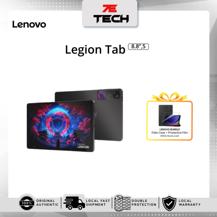 Lenovo Legion Tab Gen 5 (16+512GB) 8.8" 165Hz 3K Ultra-wide Gaming Display I Snapdragon 8 Elite Gen 5 I 9000mAh Battery | Lazada Malaysia