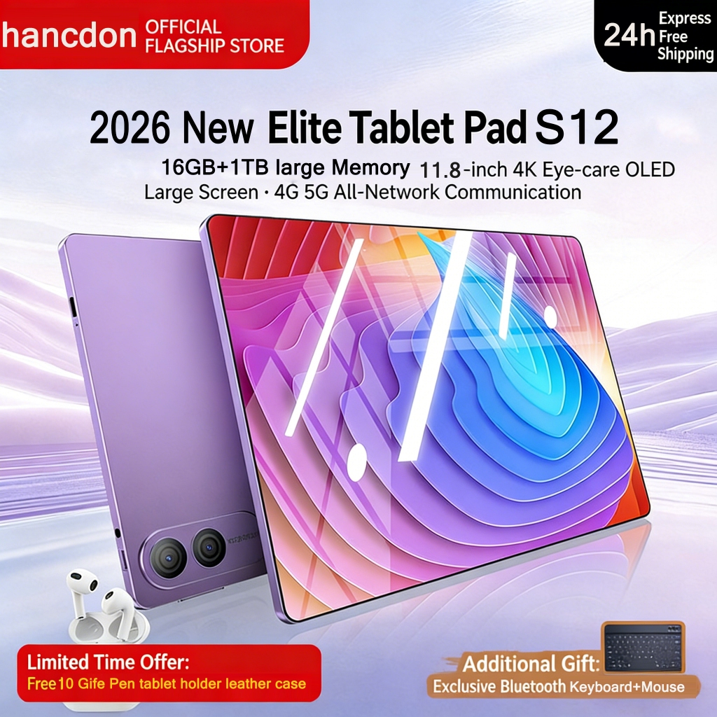 Galaxy Tab S12 11.8 Inch 16GB+1TB Smart Tablet Android15 Mugla Support SIM Card Free 10Pieces Free Gift Learning Tablet | Shopee Malaysia