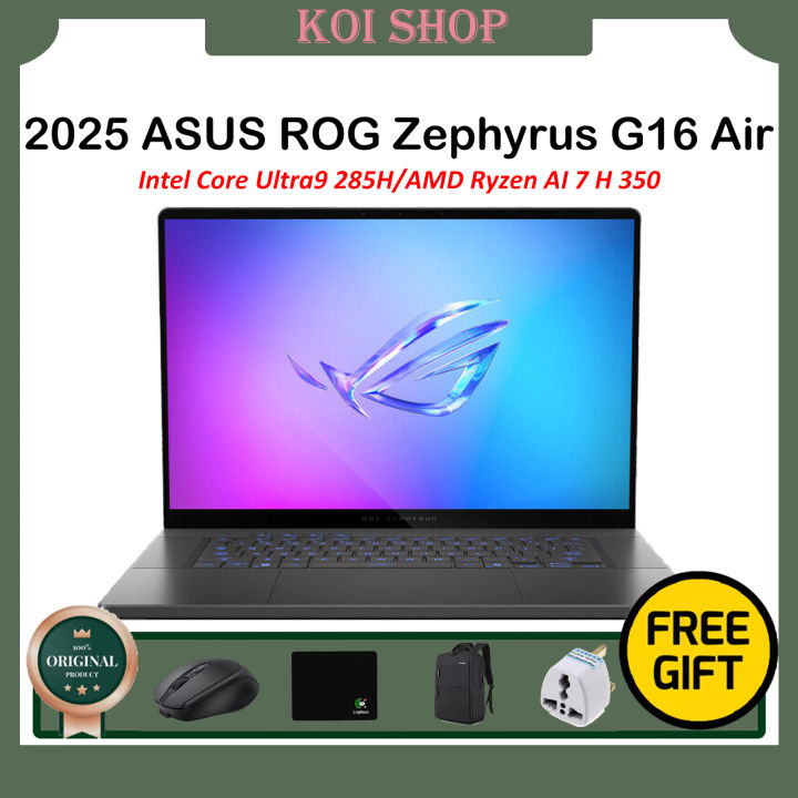 【ASUS Official Warranty】2025 ASUS ROG Zephyrus G16 Air Gaming Laptop/Intel Core Ultra9 285H/AMD Ryzen AI 7 H 350/GeForce RTX5080/RTX5070Ti/RTX5060/16inch 2.8K 240Hz OLED ROG NEBULA DISPLAY Screen Notebook/ROG Gaming Laptop/ASUS Laptop