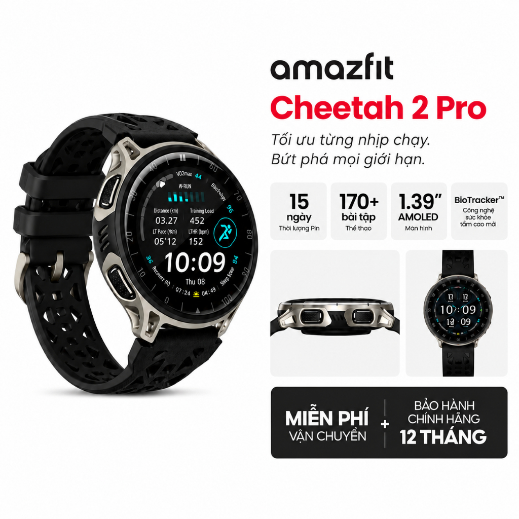 Đồng hồ thông minh Amazfit Cheetah 2 Pro | 1.32 inch - Track Run - Hàng chính hãng - Bảo hành 12 tháng | Shopee Việt Nam