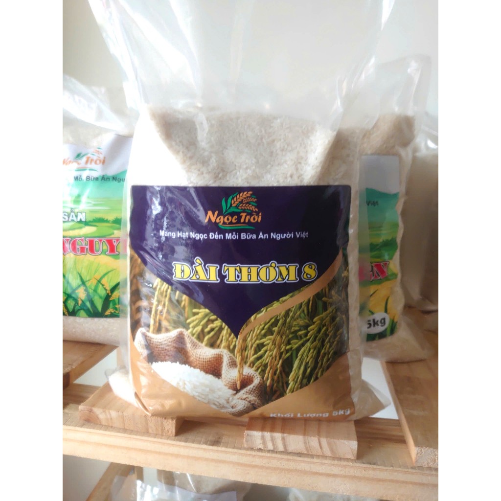 Gạo Ngọc Trời - Gạo Đài Thơm 8 - 5kg - cơm mềm, dẻo, thơm nhẹ tự nhiên | Shopee Việt Nam