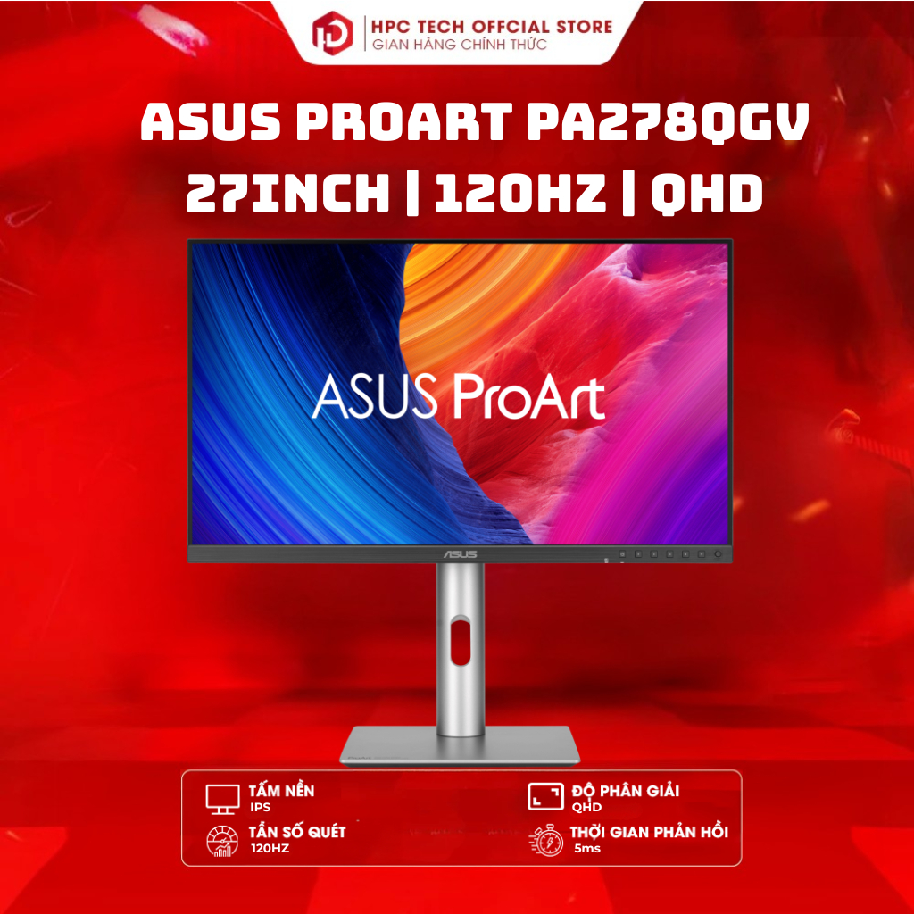Màn hình LCD Asus ProArt PA278QGV 27 inch | 2K | IPS | 120HZ | 5MS | LOA | Chuyên Đồ Họa - Hàng Chính Hãng | Shopee Việt Nam