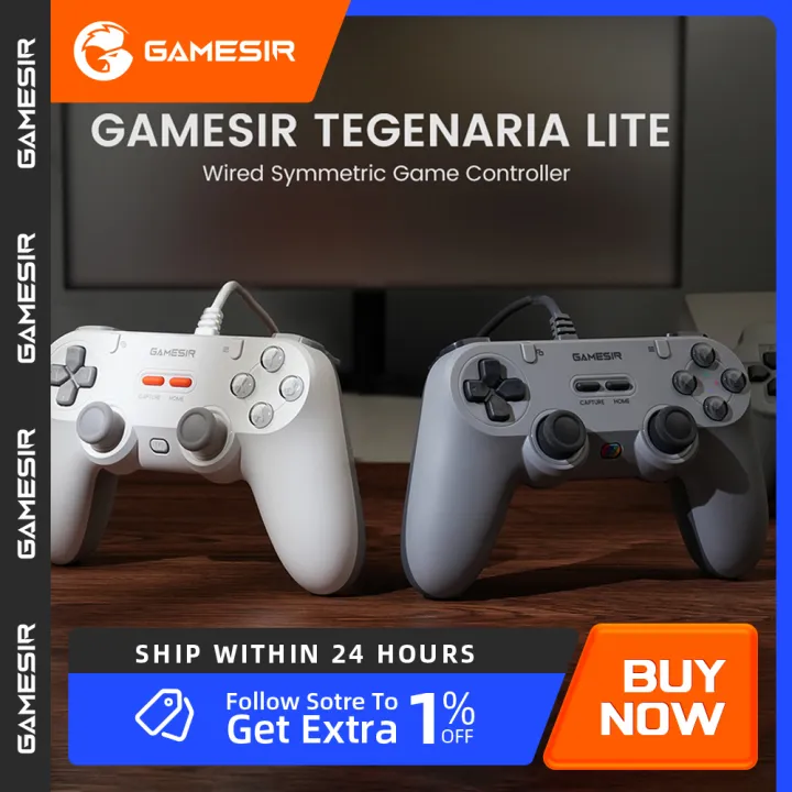 GameSir | GameSir Tegenaria Lite T3 Lite Wired Game Controller With Hall Effect Sticks 1000Hz Polling Rate Retro Design for PC Switch IOS