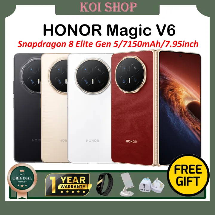 2026 HONOR Magic V6 5G Foldable Smartphones/Snapdragon 8 Elite Gen 5/7150mAh 80W Fast Charging/7.95inch 120Hz Foldable LTPO Screen/HONOR phone