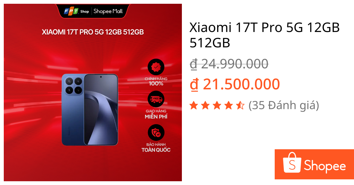 Xiaomi 17T Pro 5G 12GB 512GB | Shopee Việt Nam