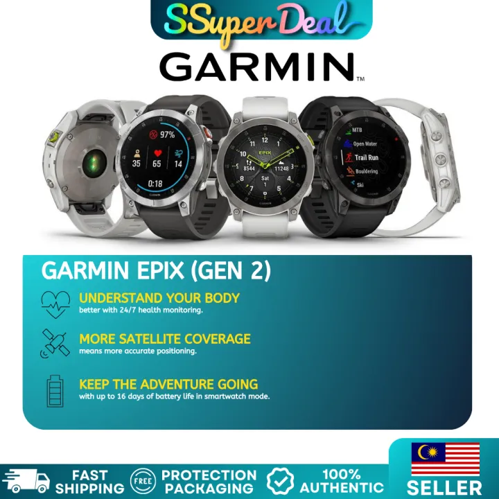 Garmin Epix (Gen 2) GPS Sport Watch | Lazada Malaysia