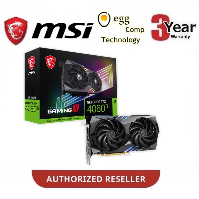 MSI GEFORCE RTX 4060 TI GAMING X 8G GDDR6 RTX4060TI | Shopee Malaysia