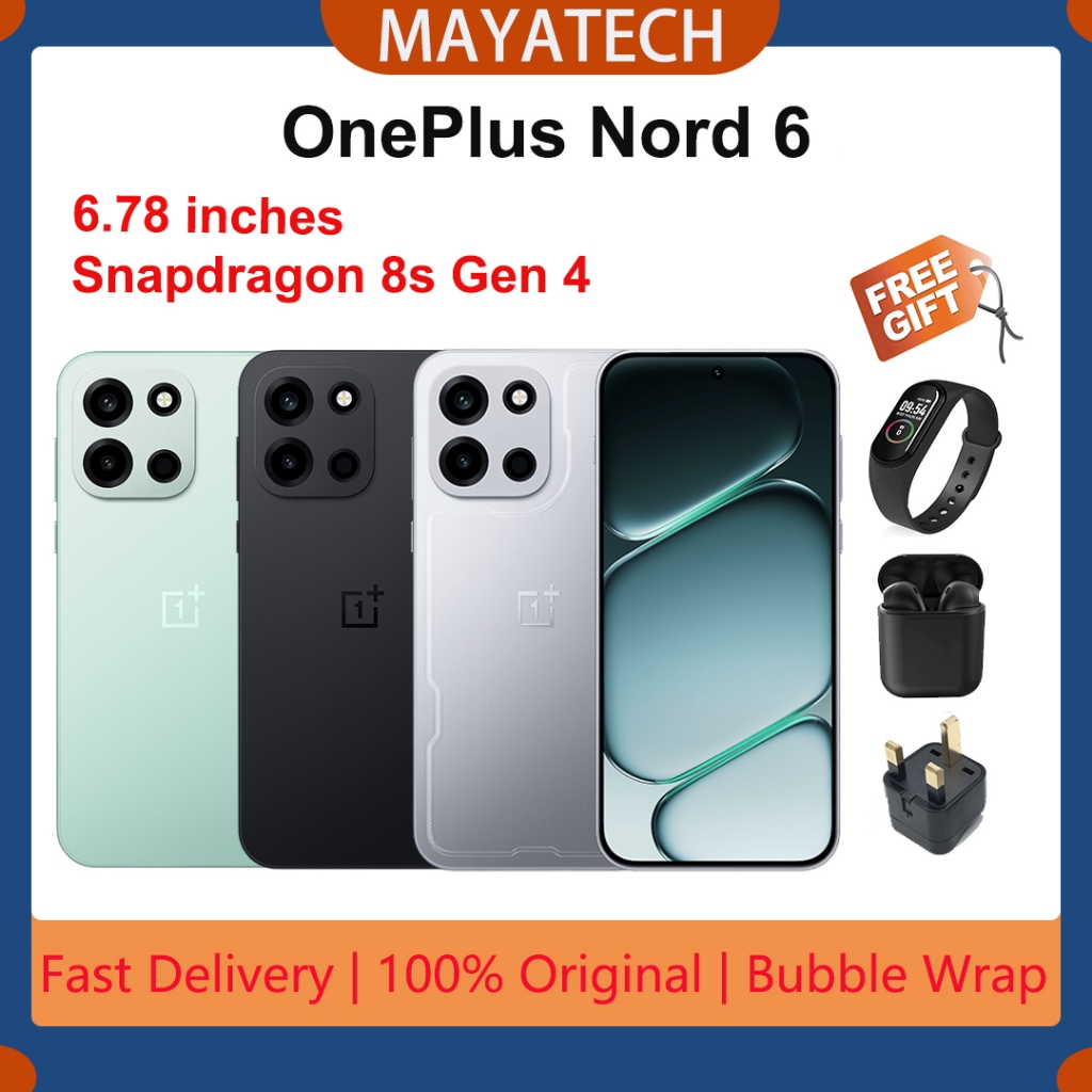 【NEW】OnePlus Nord 6 Qualcomm SM8735 Snapdragon 8s Gen 4 6.78" 7500mAh 80W Android 16, OxygenOS 16 AMOLEDW SmartPhone | Shopee Malaysia