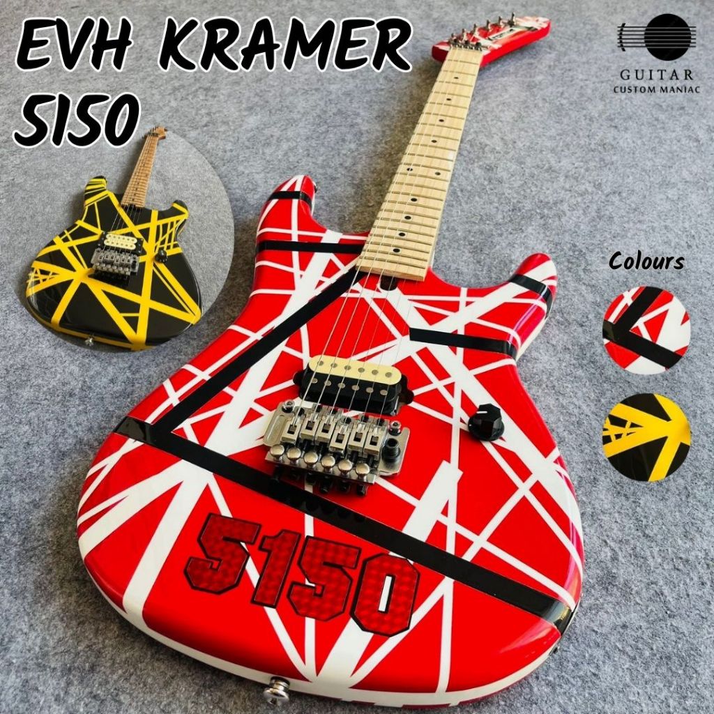 GCM EVH Kramer 5150 Striped Series Electric Guitar (Custom Made, Oversea Ready Stock) | Shopee Malaysia