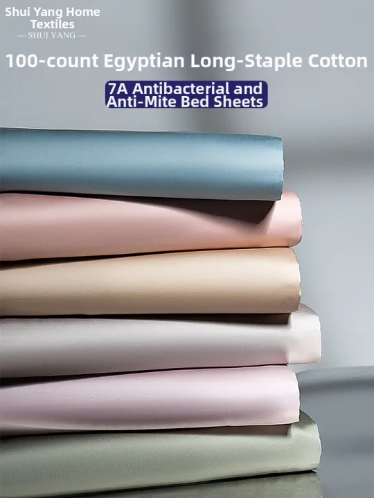 shui yang | Premium A-Class 100-Ply Long Staple Egyptian Cotton Bed Sheet Set | Lazada Malaysia