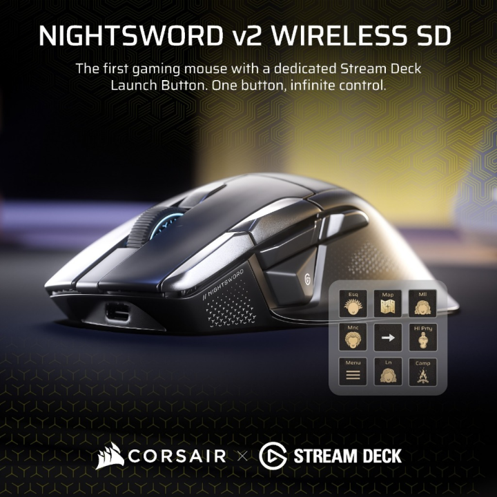 CORSAIR NIGHTSWORD v2 WIRELESS SD Stream Deck Gaming Mouse | Lazada Malaysia