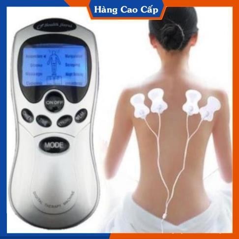 Máy massage xung điện 4 miếng dán vật lý trị liệu mát xa châm cứu bấm huyệt cầm tay lưng cổ vai gáy | Shopee Việt Nam