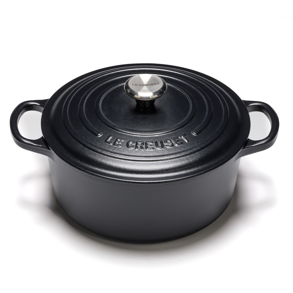 Le Creuset 22CM 24CM Round French Oven Matte Black Inner 4.2L | Shopee Malaysia