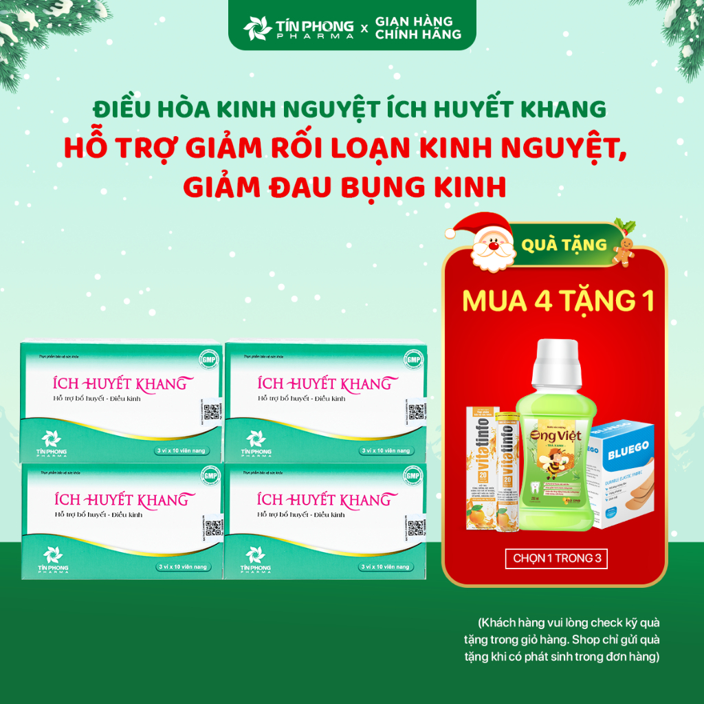 TPBVSK ÍCH HUYẾT KHANG Hỗ Trợ Điều Hòa Kinh Nguyệt, Hỗ Trợ Giảm Đau Bụng Kinh | Shopee Việt Nam