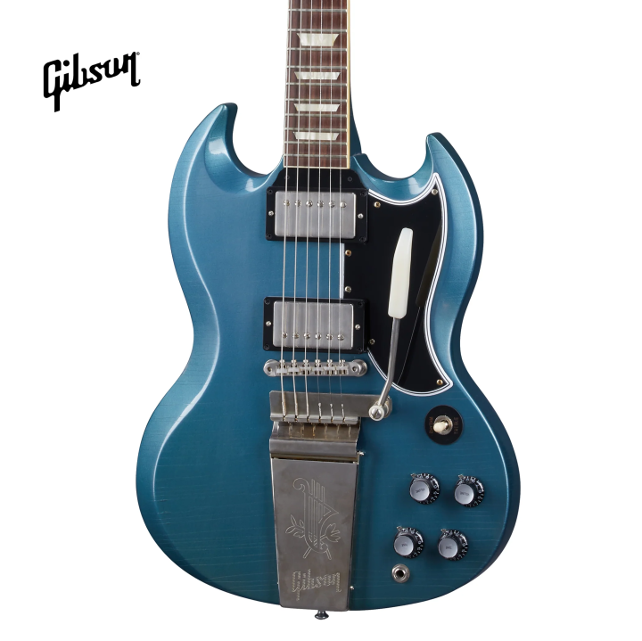 GIBSON 1964 SG STANDARD REISSUE W/ MAESTRO ULTRA LIGHT AGED ELECTRIC GUITAR - PELHAM BLUE | Lazada Malaysia