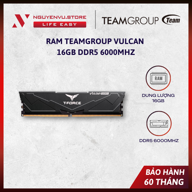 [FULL VAT] Ram TeamGroup Vulcan 16GB DDR5 6000Mhz - [BẢO HÀNH 60 THÁNG] | Shopee Việt Nam