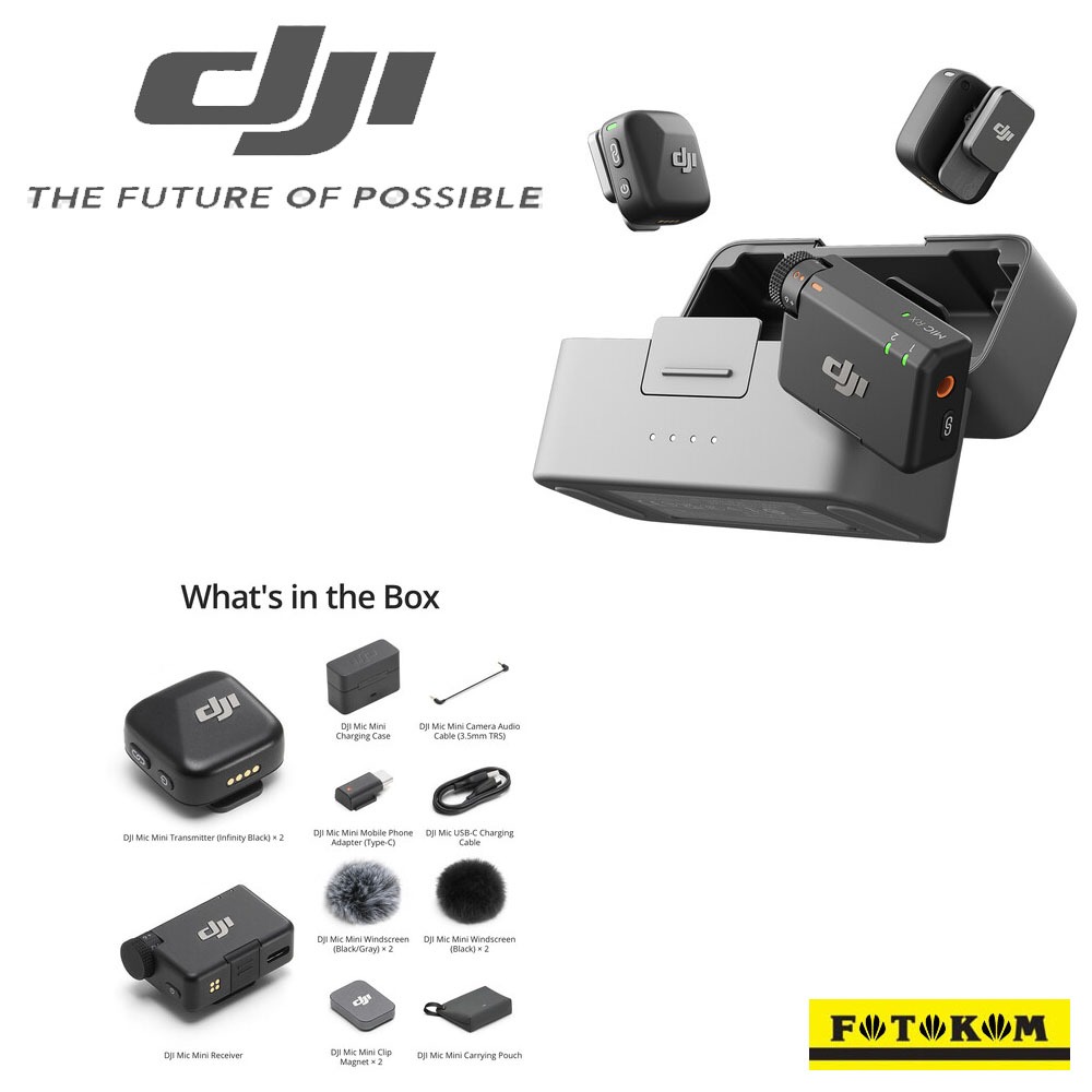 DJI Mic Mini 2-Person Compact Wireless Microphone System for Camera & Smartphone (2.4 GHz)