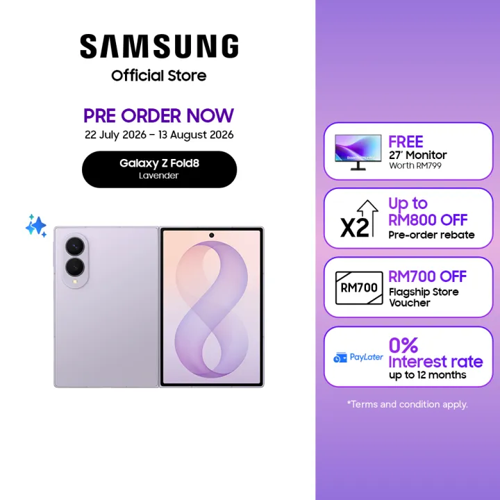 [PRE-ORDER] SAMSUNG Galaxy Z Fold 8 [EST DEL FROM 10 AUG 2026 ONWARDS]
