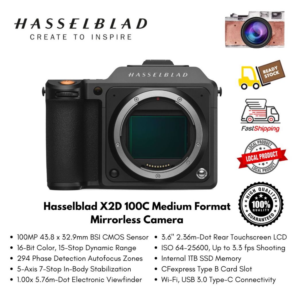 Hasselblad X2D 100C Medium Format Mirrorless Camera ( 1 Year Warranty ) | Shopee Malaysia