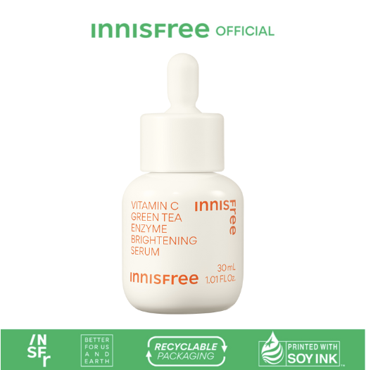 Serum Vitamin C sáng da mờ thâm mụn INNISFREE Green Tea Enzyme Brightening Serum