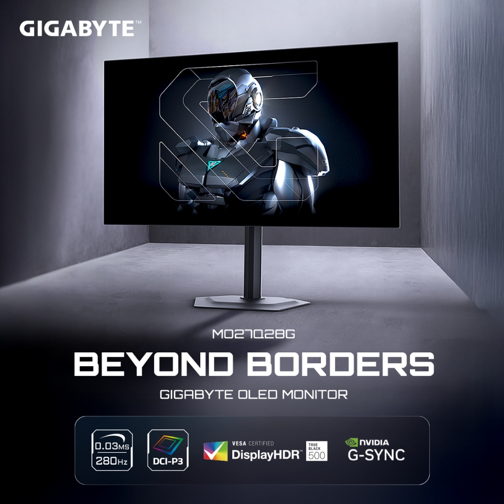 # GIGABYTE MO27Q28G Gaming Monitor 27''' / 2K QHD / W-OLED / 280Hz / 0.03ms | Shopee Malaysia