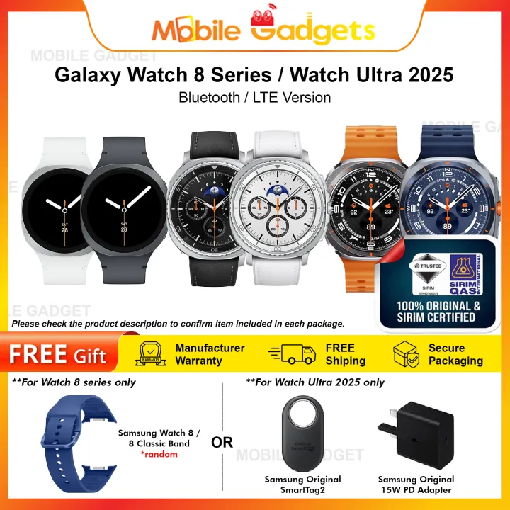 Samsung Galaxy Watch 8 / Watch 8 Classic / Watch Ultra (2025) [Original Malaysia New Set with 1 Year Local Warranty] | Lazada Malaysia
