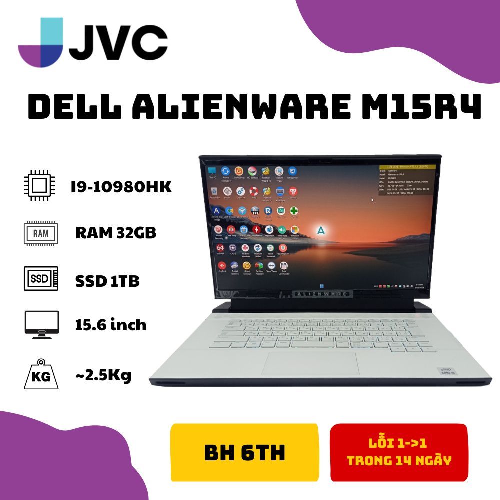 Laptop xách tay cao cấp DELL ALIENWARE M15 R4 Core i9 10th /RTX 3080/15.6 inch | Shopee Việt Nam