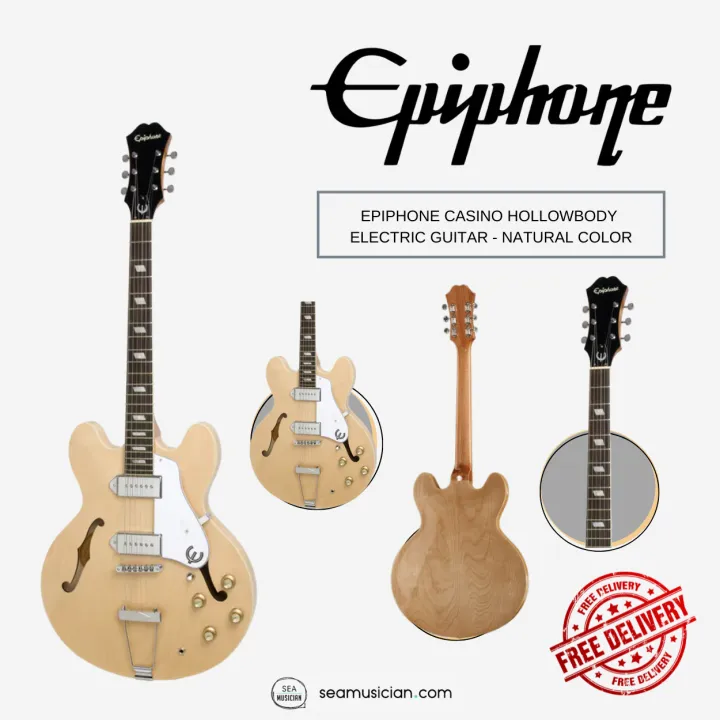 EPIPHONE CASINO HOLLOWBODY ELECTRIC GUITAR - NATURAL COLOR | Lazada Malaysia