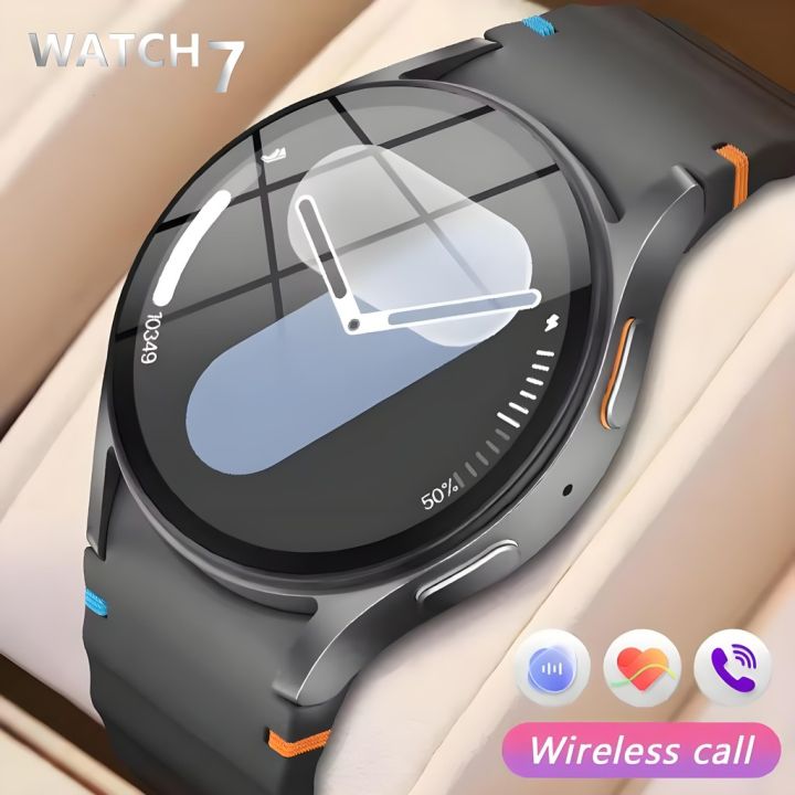 New Galaxy Watch 7 smartwatch size 44 mm. For men via Bluetooth monitor health fitness sports blood oxygen. Mens smartwatch Android IOS