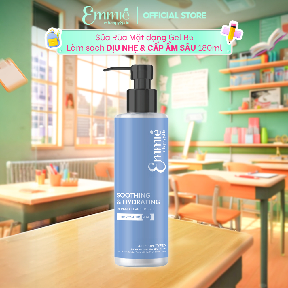 Sữa rửa mặt dịu nhẹ Emmie Gel B5 Soothing & Hydrating Làm Sạch Dịu Cho Da Nhạy Cảm - Kết Cấu Gel Mềm Mại Chai 180ml | Shopee Việt Nam