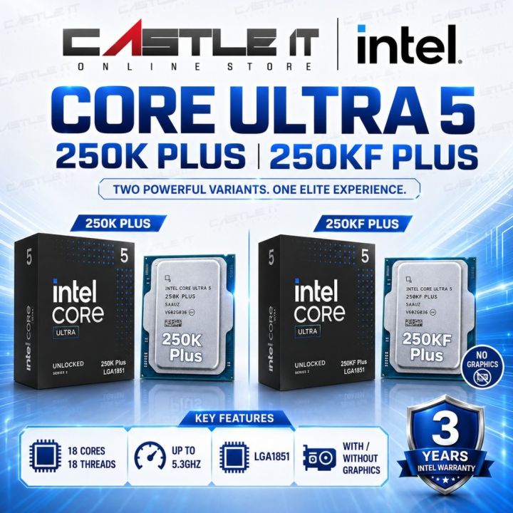Intel Core Ultra 5 250K Plus 250KF Plus 18-Core LGA1851 Desktop Processor CPU | Lazada Malaysia