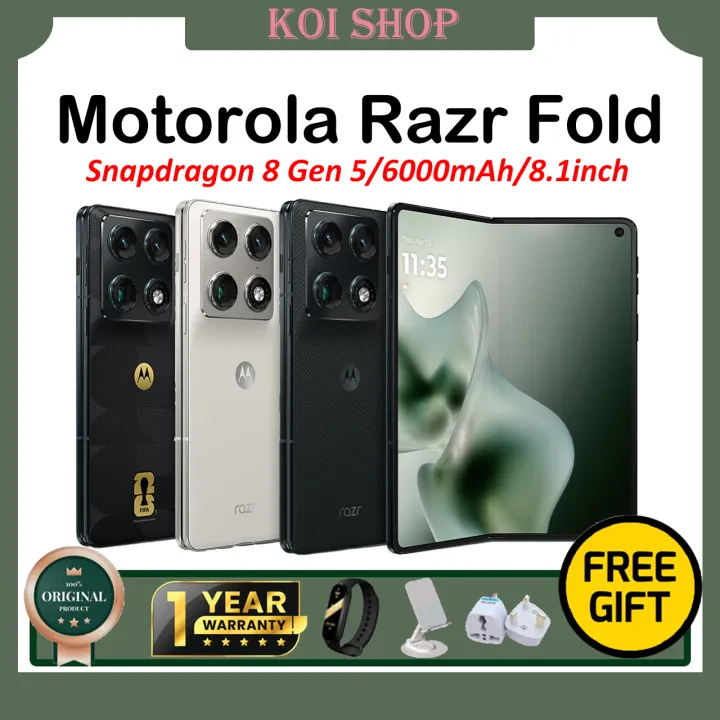 2026 Motorola Razr Fold Smartphone/Snapdragon 8 Gen 5/6000mAh 80W Fast Charging/8.1inch 2K 165Hz pOLED Foldable Screen/Motorola Foldable Phone / Moto Razr Fold | Lazada Malaysia