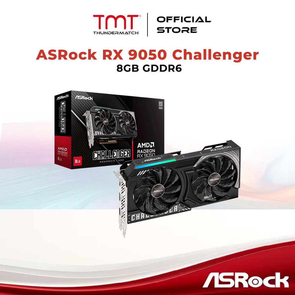 TMT ASRock Radeon RX 9050 Challenger 8GB GDDR6 Graphics Card | Shopee Malaysia