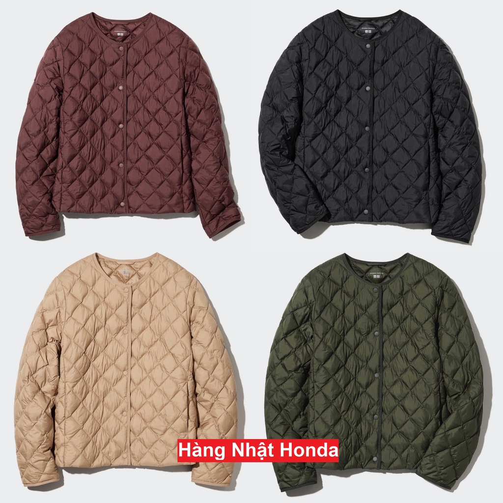 [Auth UniqIo] PUFFTECH Áo Khoác Chần Bông Cổ Tròn Nữ - Tag Nhật | Shopee Việt Nam