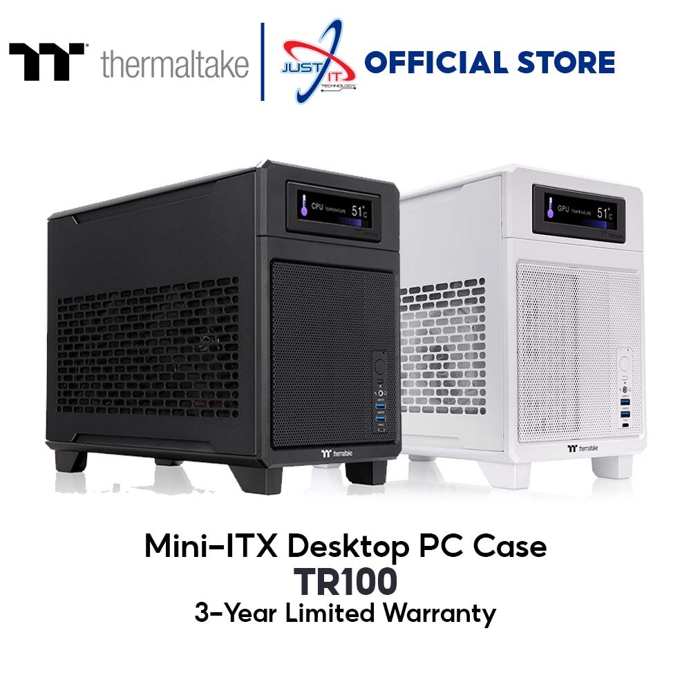 THERMALTAKE TR100 MINI TOWER ITX DESKTOP PC CASE / CASING - BLACK / WHITE | Shopee Malaysia