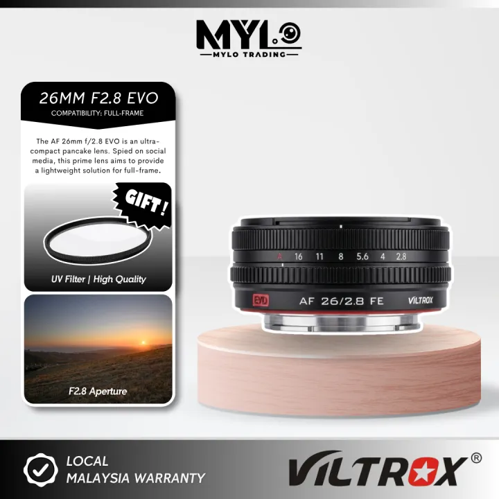 Viltrox AF 26mm f/2.8 EVO Full-frame Ultra-compact pancake design For Sony E Mount | Nikon Z Mount | Lazada Malaysia